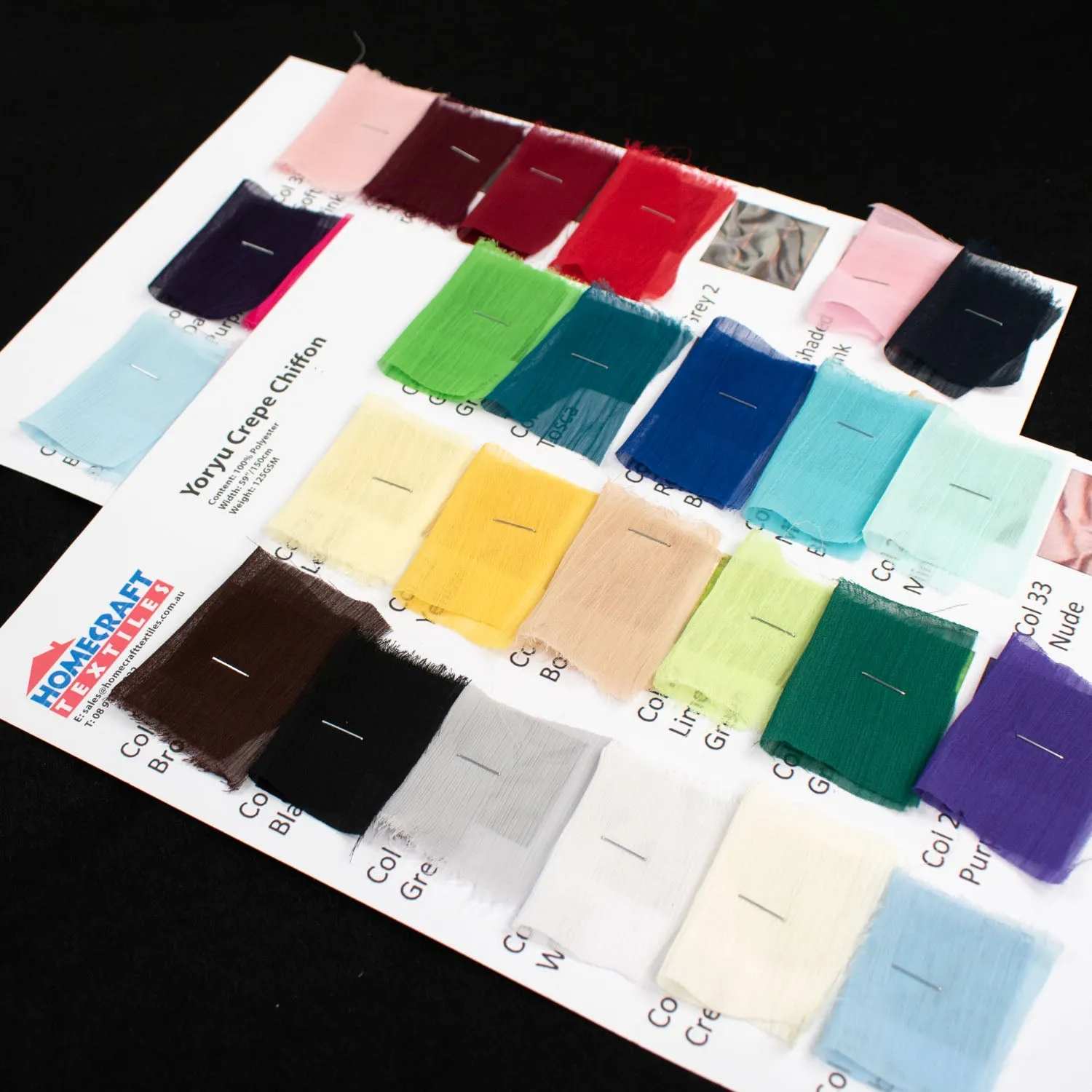 150cm Yoryu Crepe Chiffon Sample Book