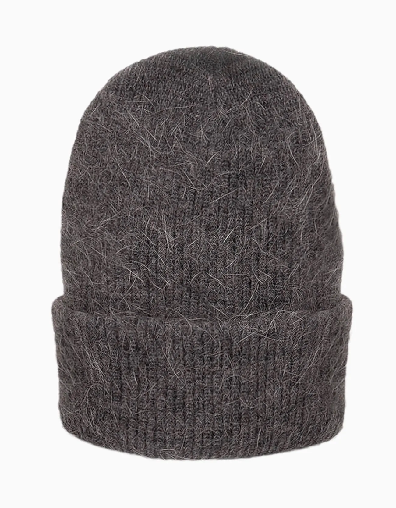 Angora Wool Beanie | Charcoal Grey