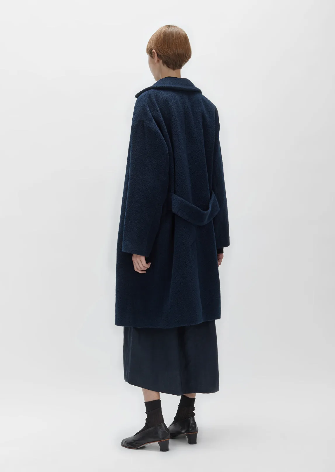 Angora Wool Cocoon Coat