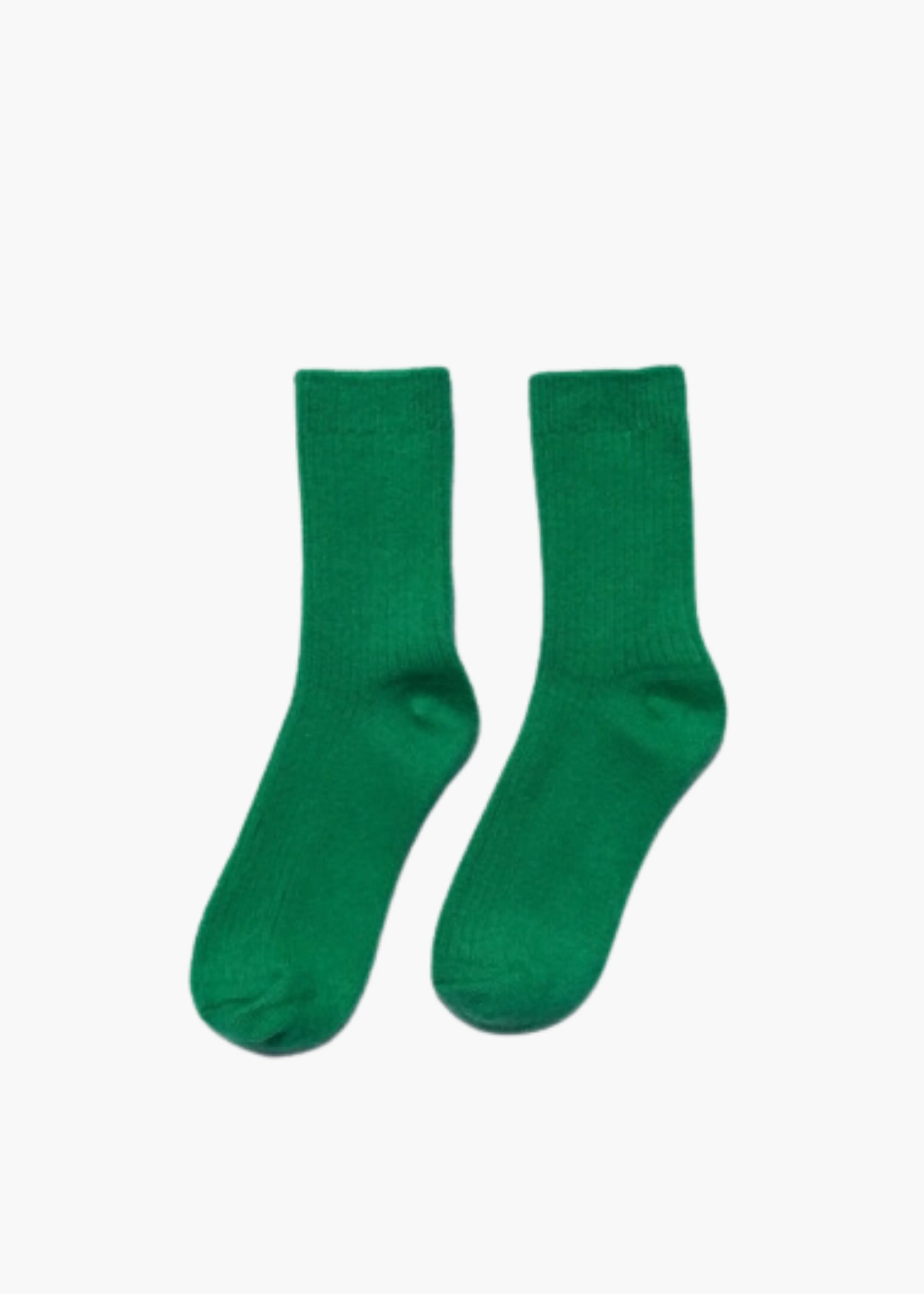 Angora wool socks, green