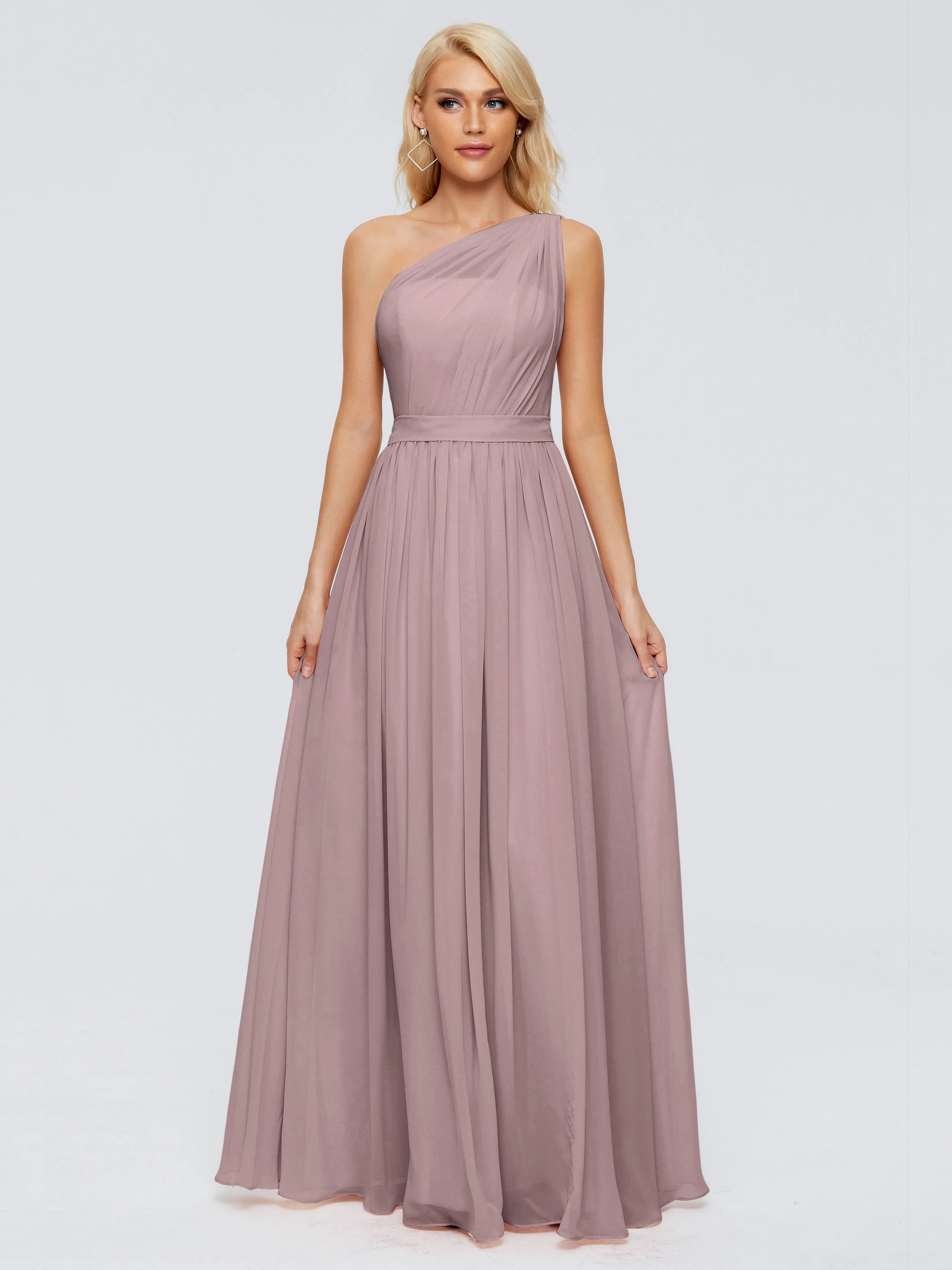 Arabella One Shoulder Sash Bridesmaid Dresses