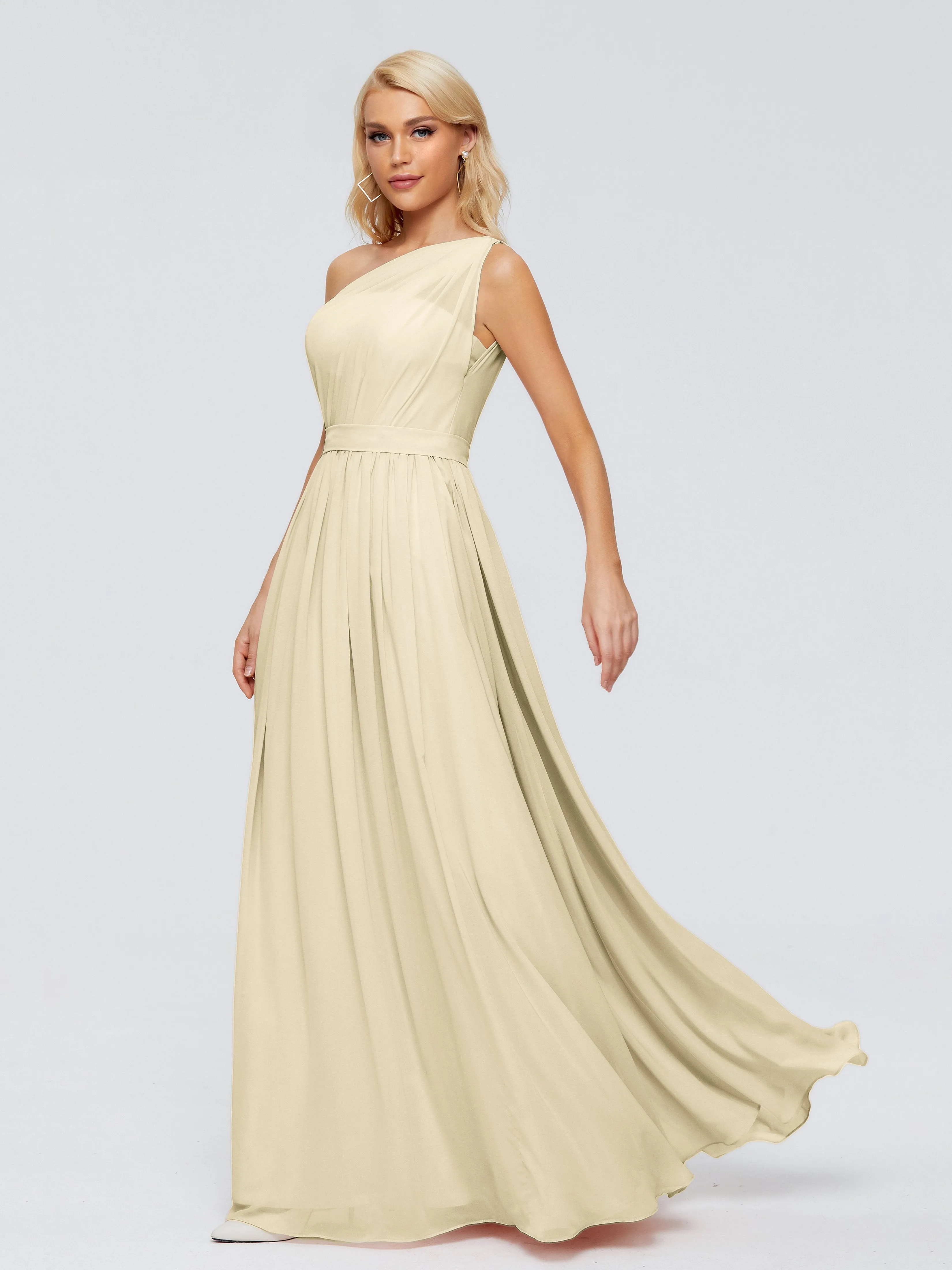 Arabella One Shoulder Sash Bridesmaid Dresses