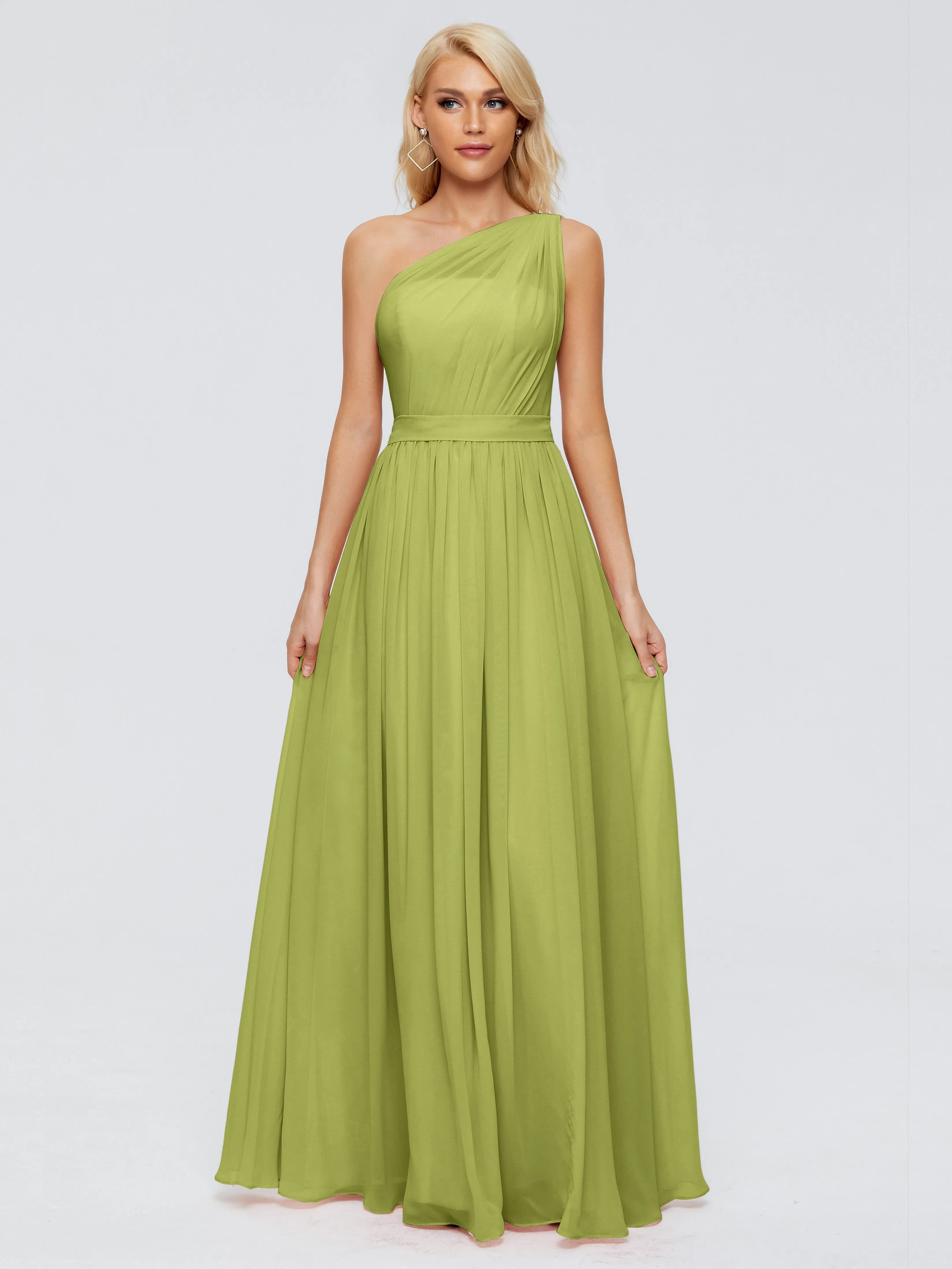 Arabella One Shoulder Sash Bridesmaid Dresses