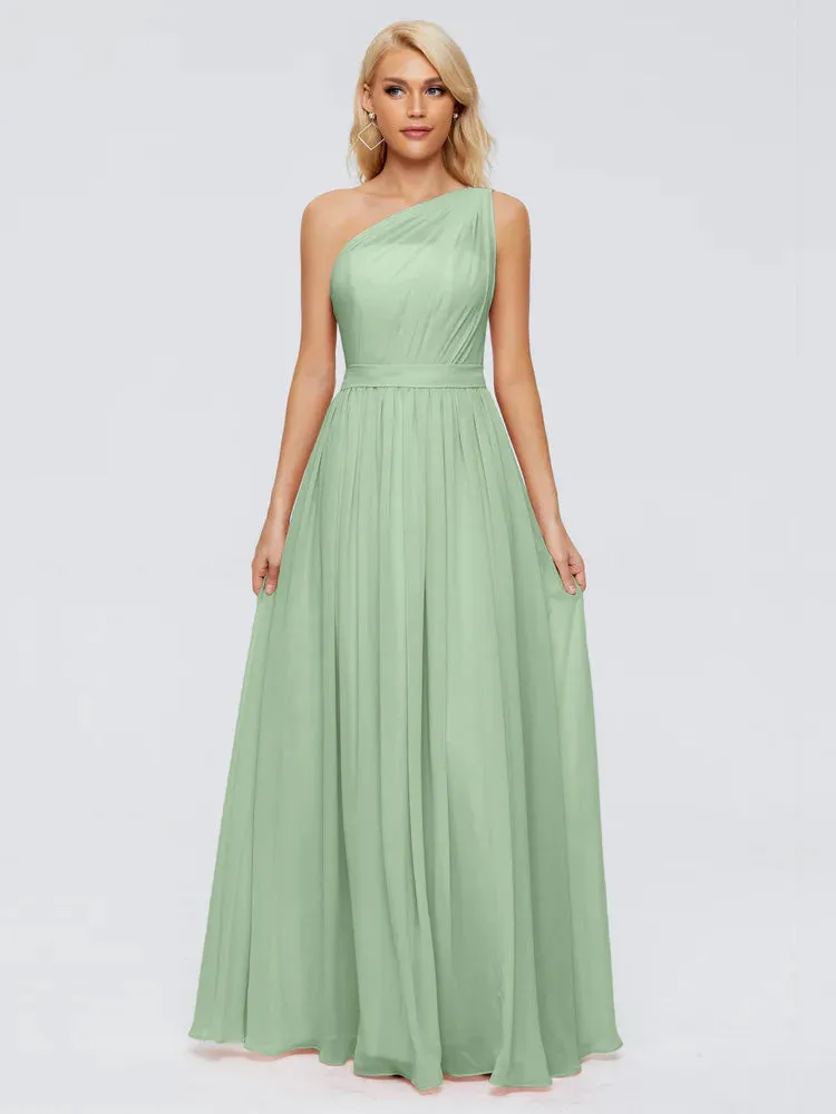 Arabella One Shoulder Sash Bridesmaid Dresses