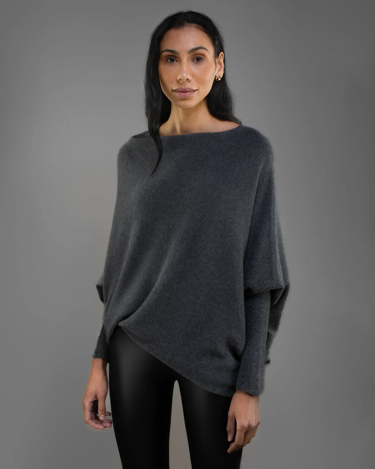 Asymmetric Draped | Charcoal