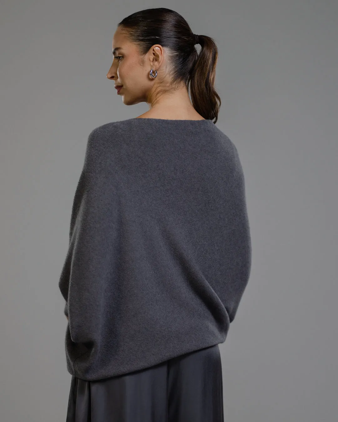 Asymmetric Draped | Charcoal