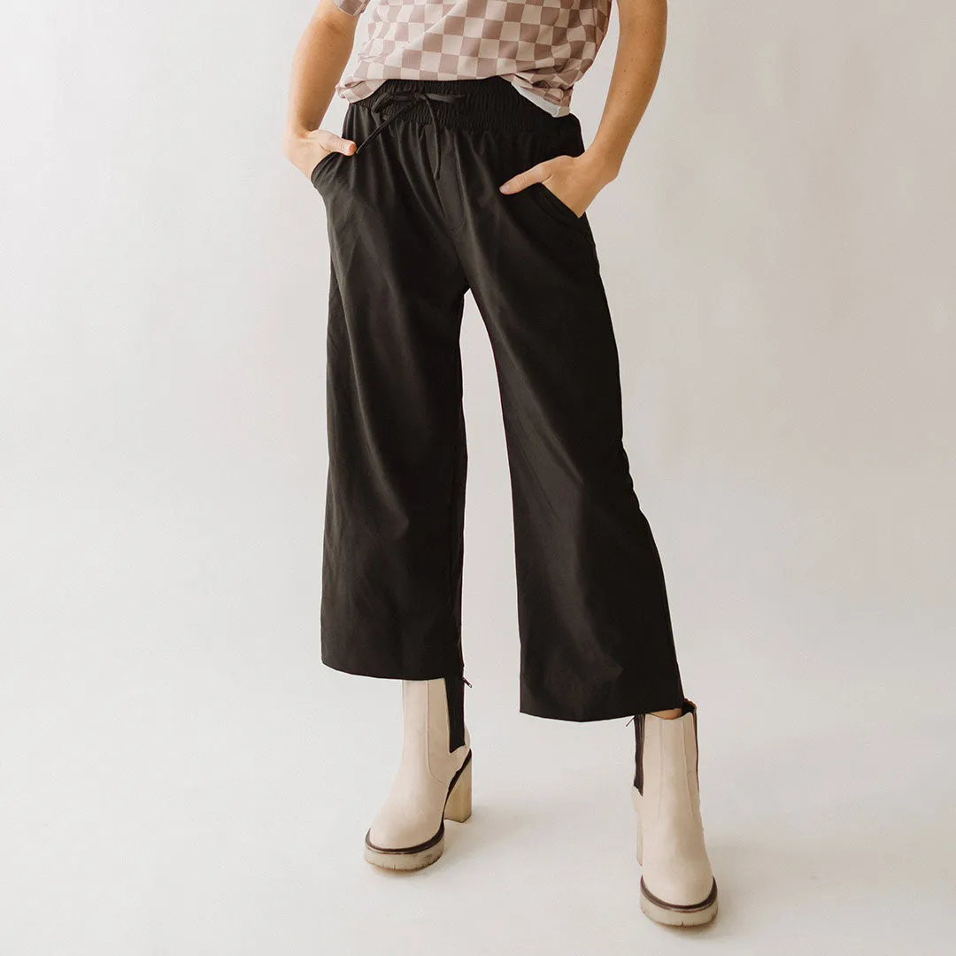 Audrey Wide Leg Pants, Black