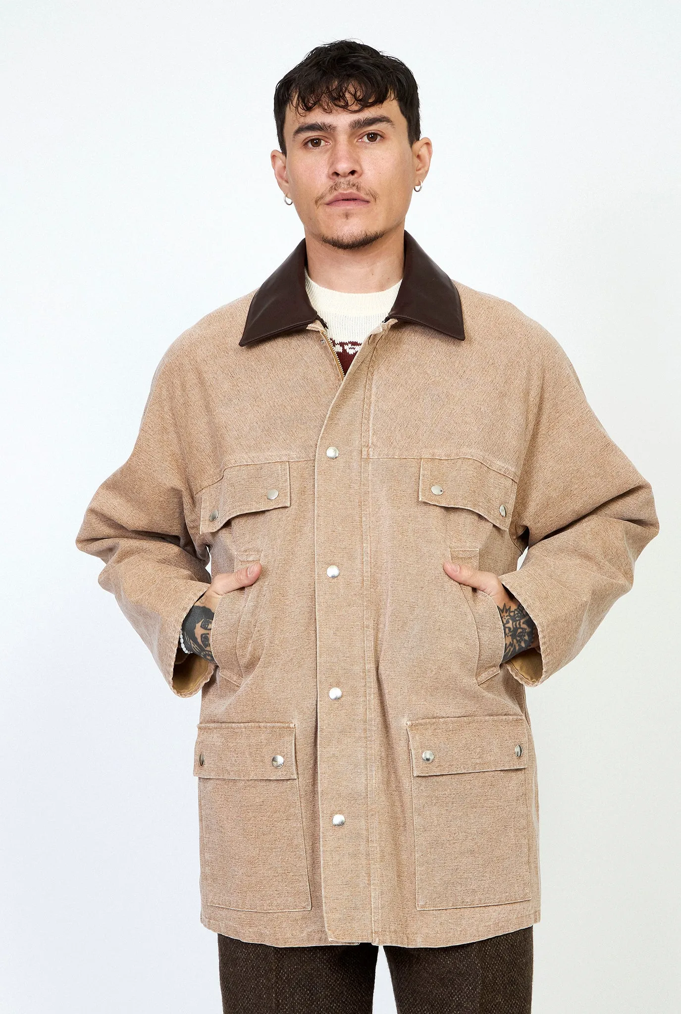 AURALEE Organic Canvas Hunting Blouson