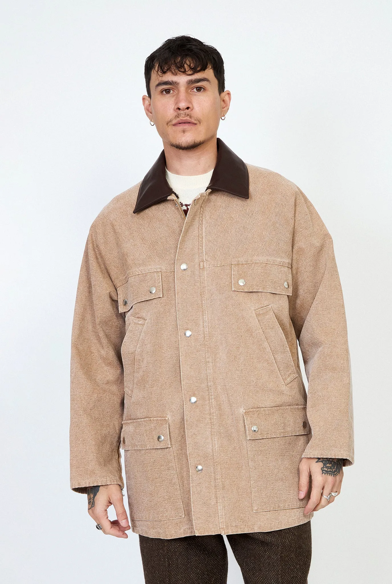 AURALEE Organic Canvas Hunting Blouson