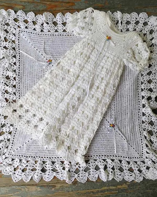 Blessed Christening Set Crochet Pattern