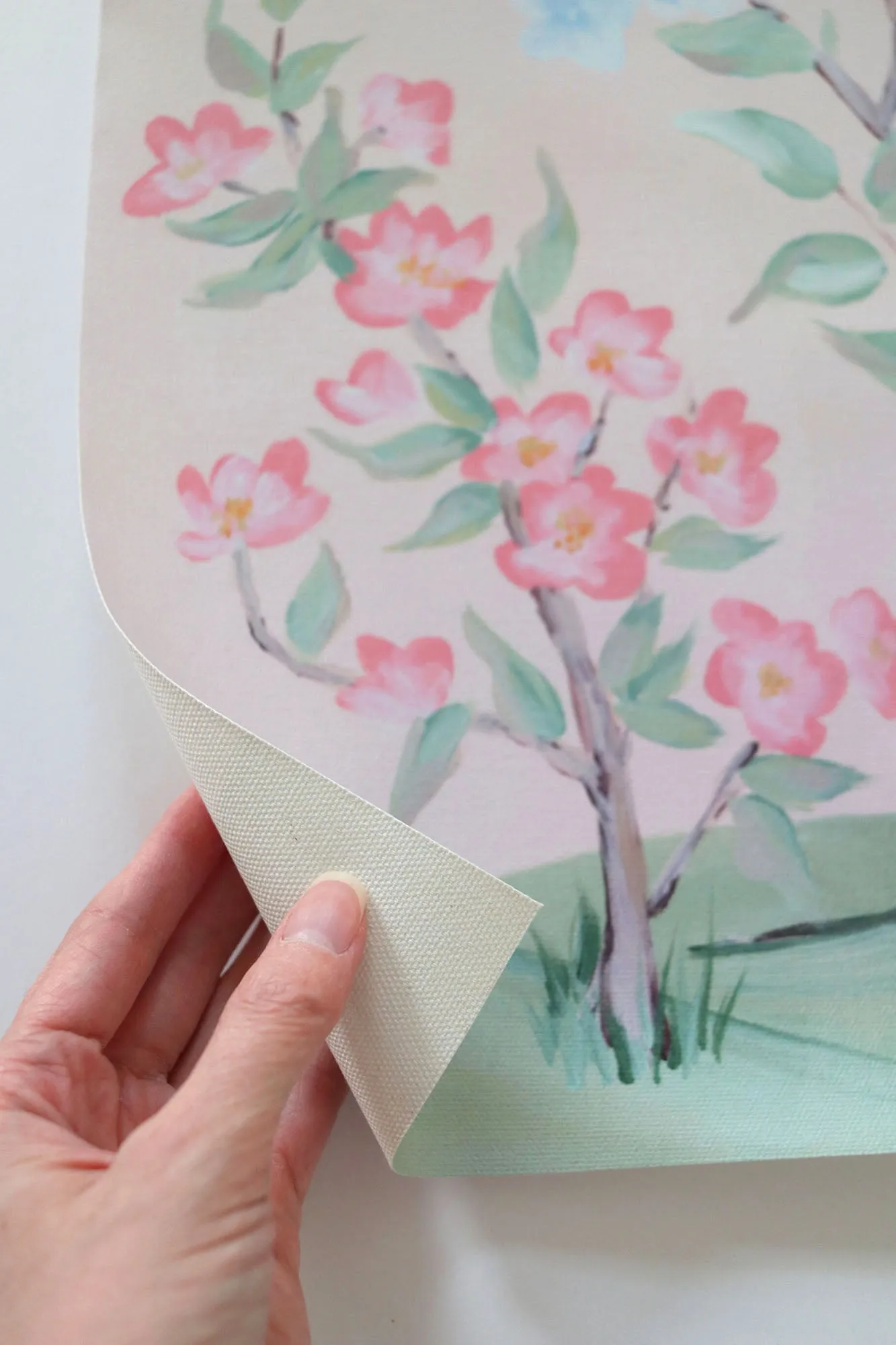 Blush Chinoiserie No. 1, a fine art print on canvas