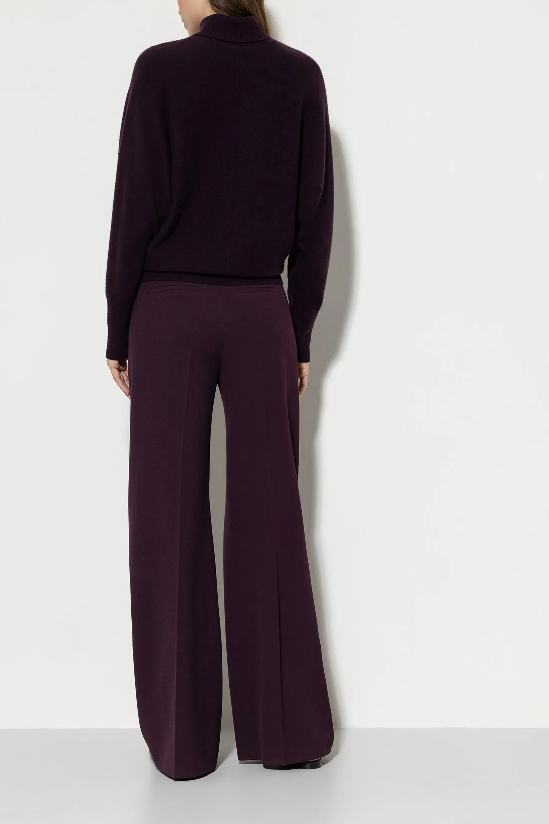 Burgundy Wide Leg Pants