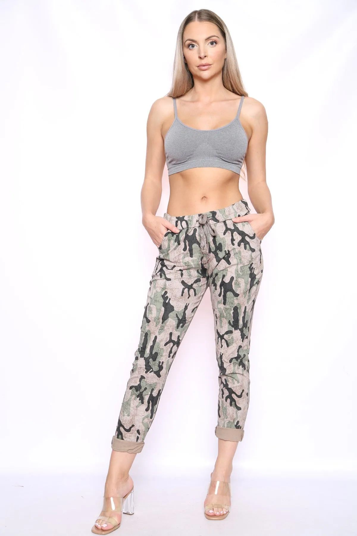 Camouflage Magic Stretch Cotton Bottoms Pants