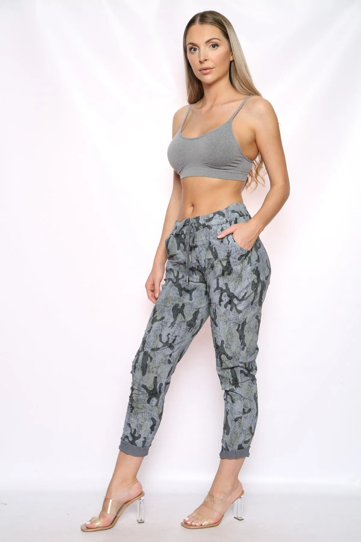 Camouflage Magic Stretch Cotton Bottoms Pants