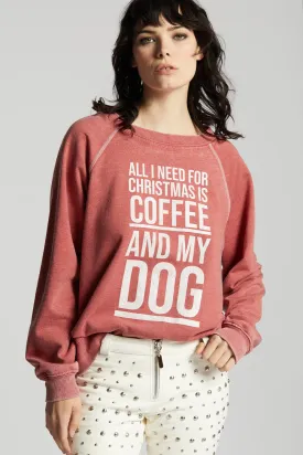 Coffee & My Dog For Christmas Sweatshirt