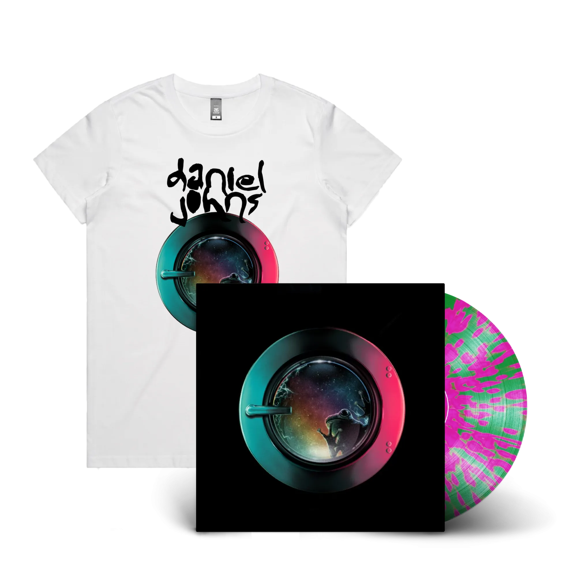 Daniel Johns / FutureNever Emerald Green w/ Pink Splatter Vinyl and Tee Bundle (Spotify Fans First Exclusive Edition) ***PRE-ORDER***