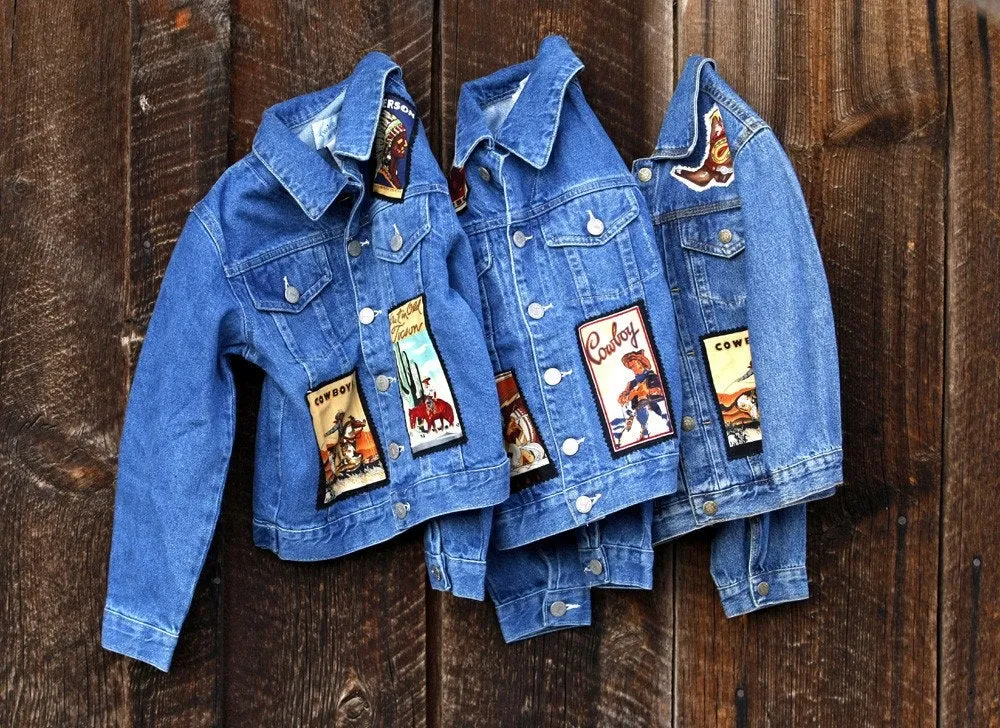 Denim Jean Jacket Kids Rodeo and Cowboy