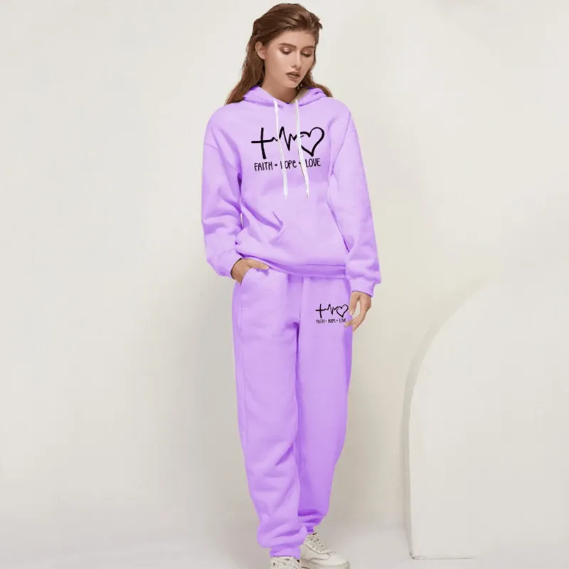 'Faith Hope Love' Christian Tracksuit Set