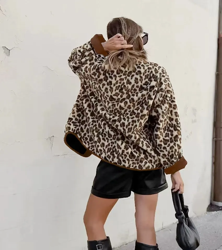 Fashionkova Abigail Leopard Bouclé Jacket