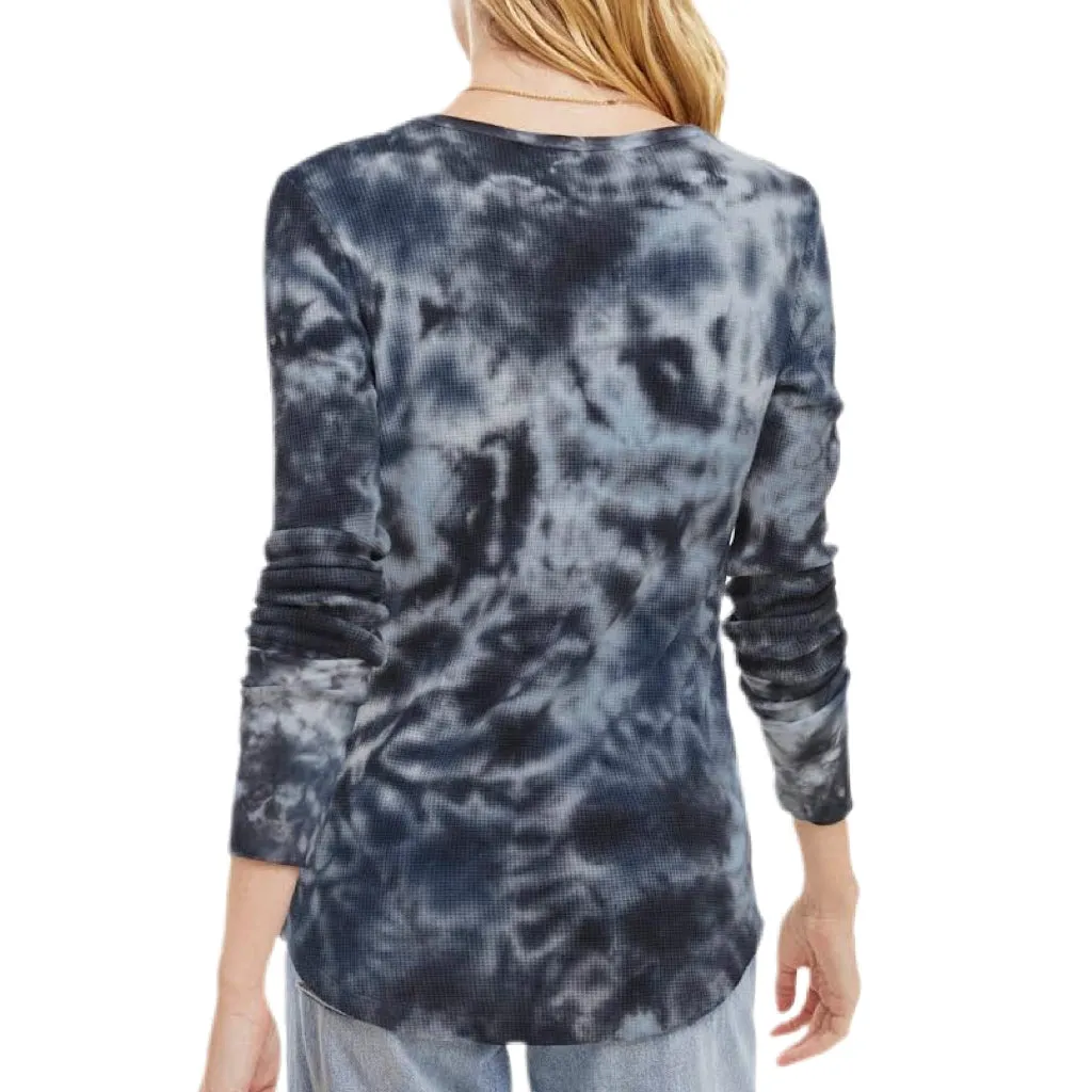 Forever Henley - Midnight Tie Dye.