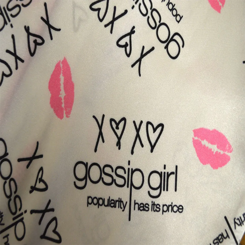 Gossip Girl Logo Girls Satin Shortie 3 Pc Pajama