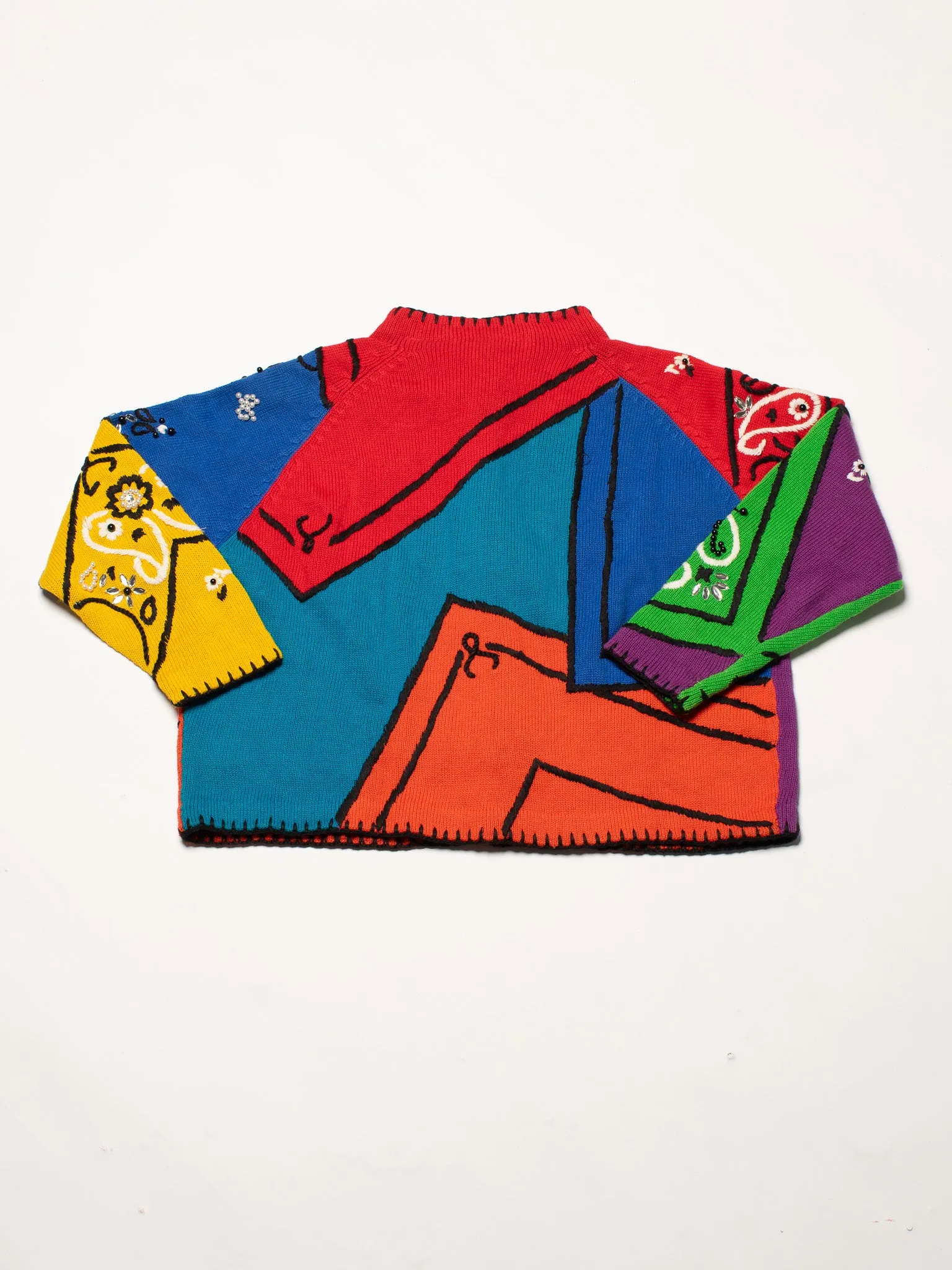 Michael Simon - Rainbow Bandana Sweater (XL/1X)