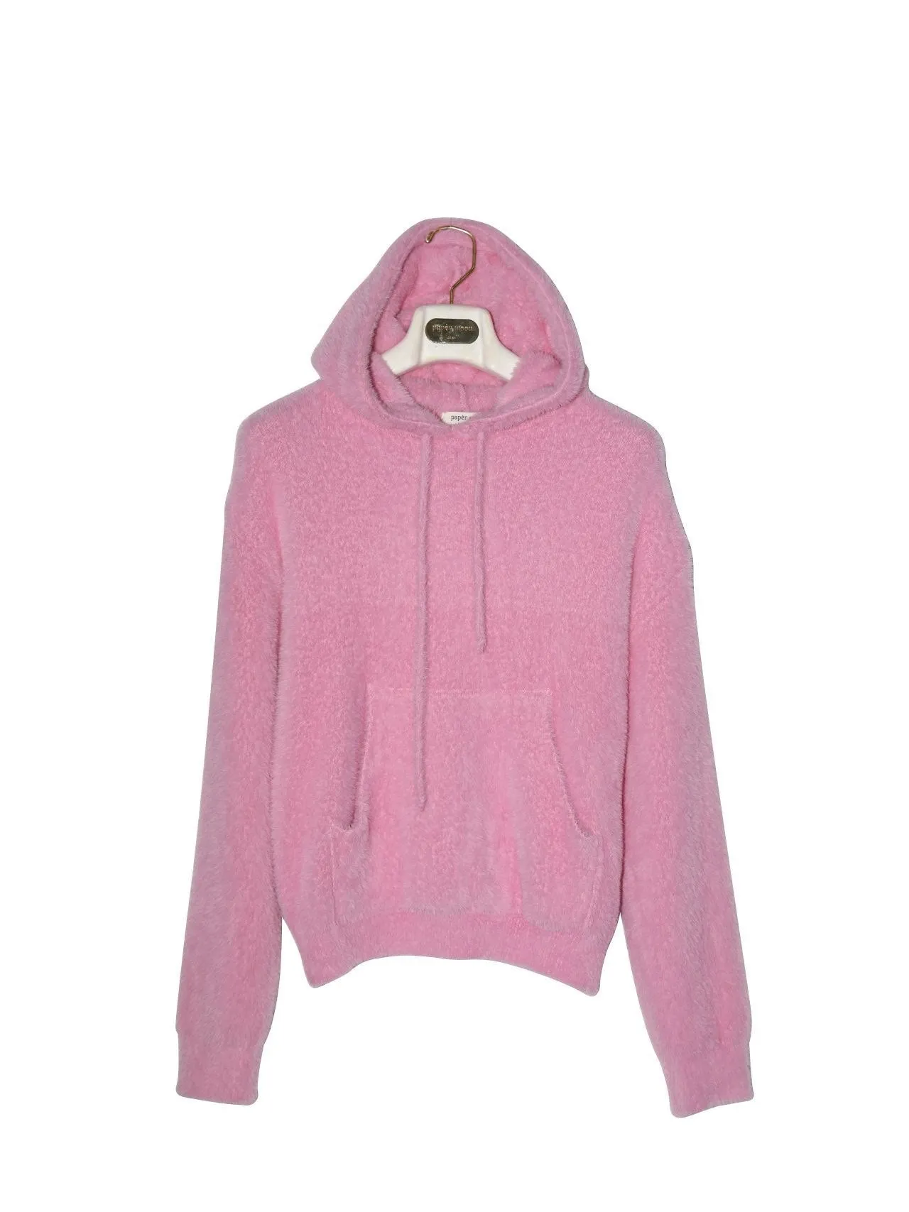 MINK HAIR KNIT HOODIE