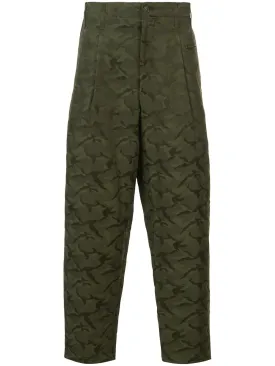 No Tuck Piping Pocket Pants Camouflage Khaki