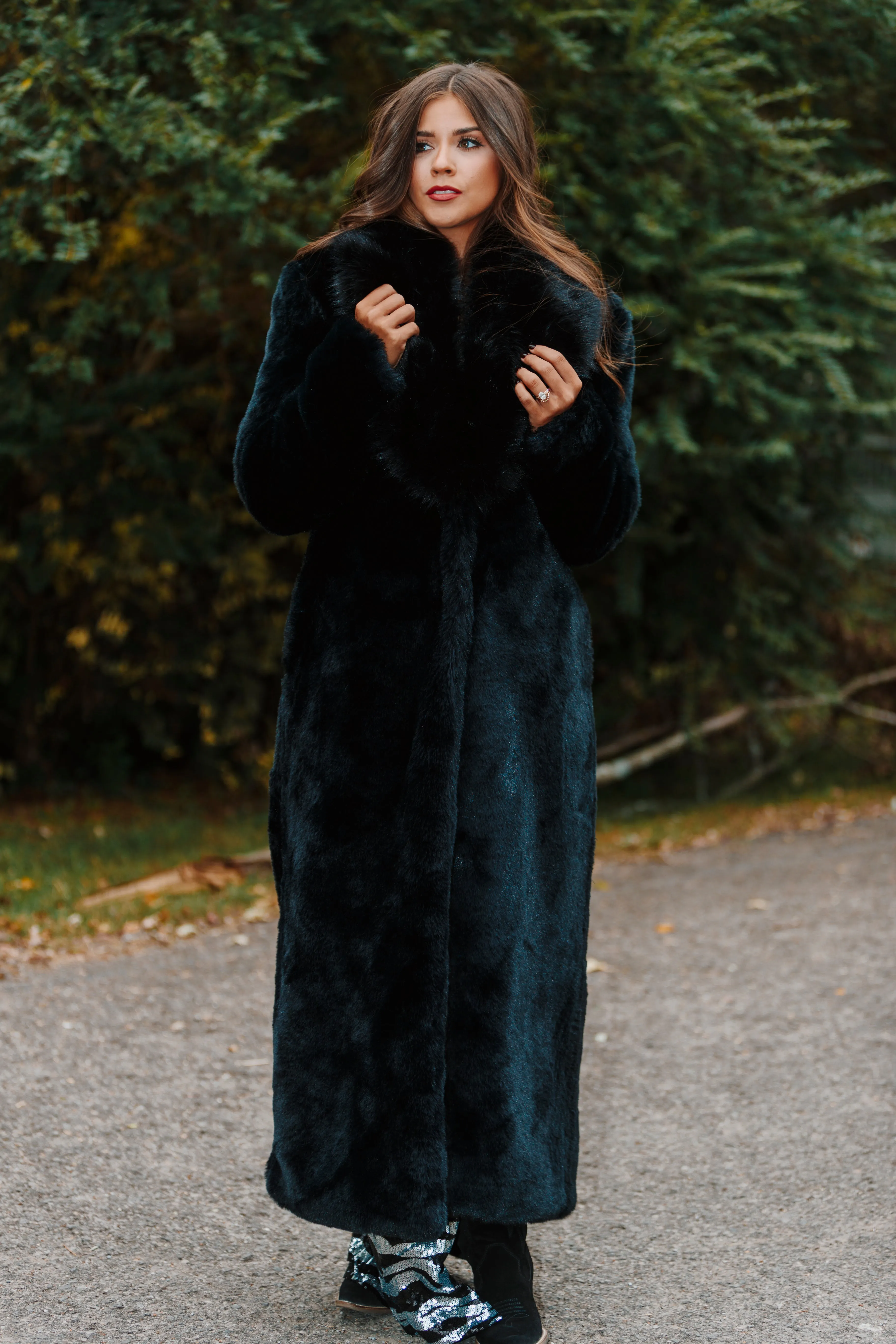 Nona Lux Fur Maxi Coat