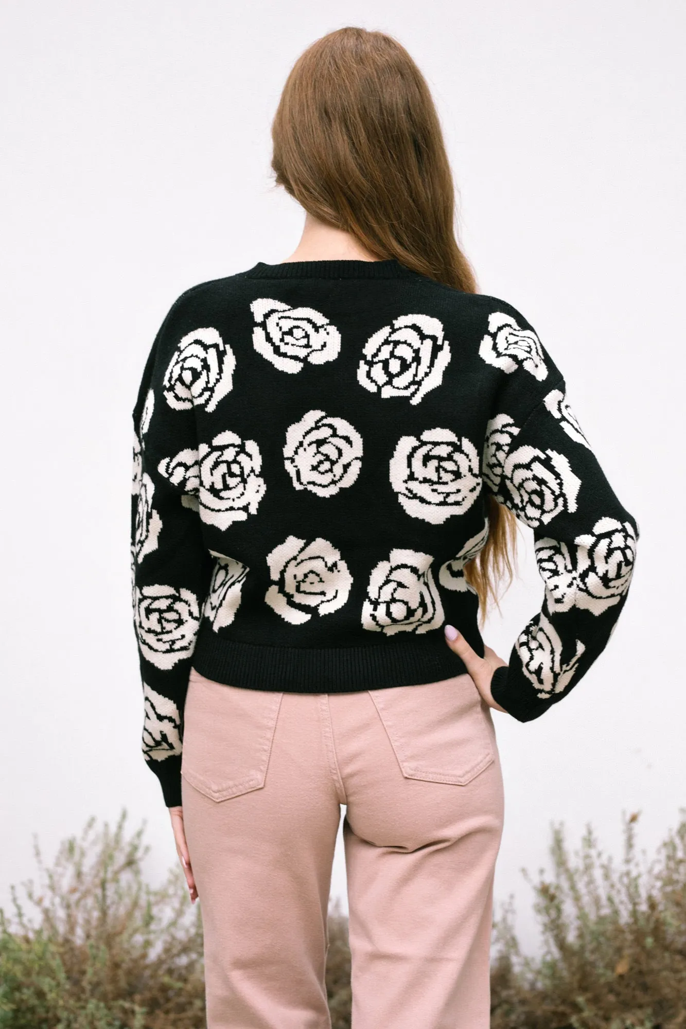 Octavia Floral Knit Sweater