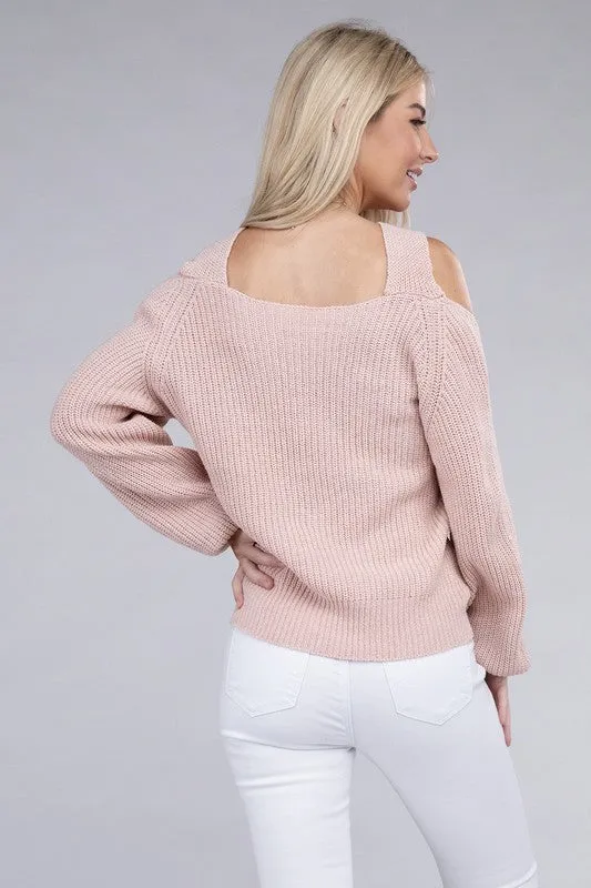 Open Shoulder Sweater  *Online Only*