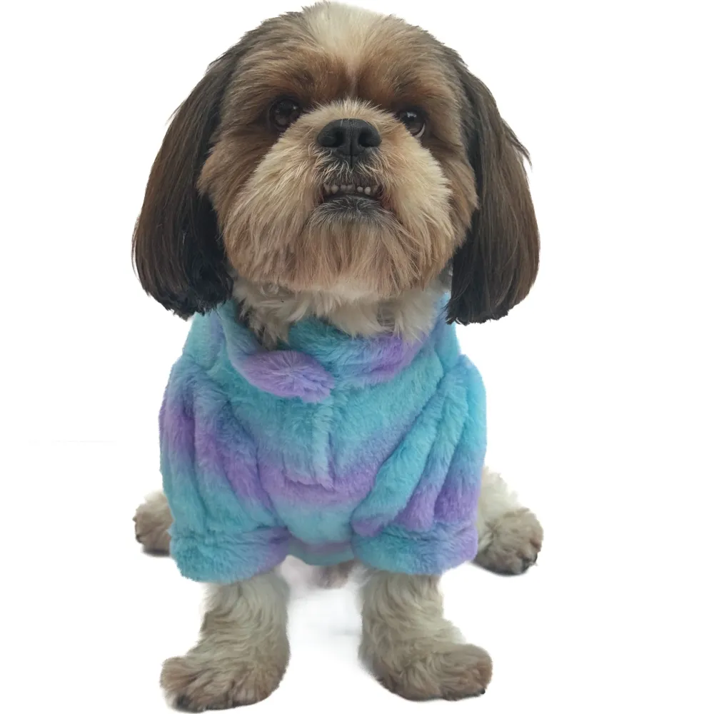 Pawgypets Fur Sweater for Dogs and Cats (Blue/Purple)