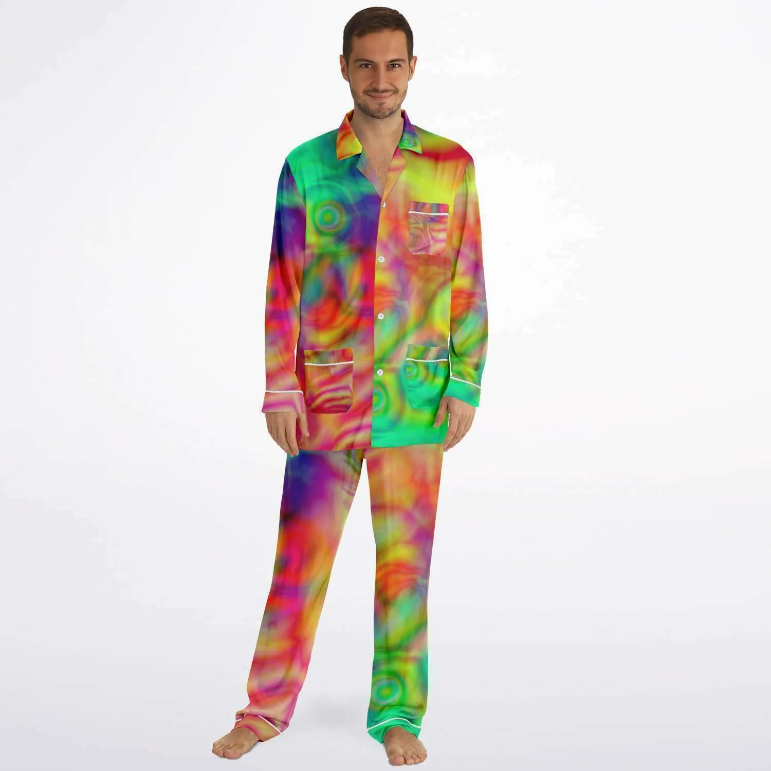 PSY TRIP Men's Satin Pajamas - YANTRART