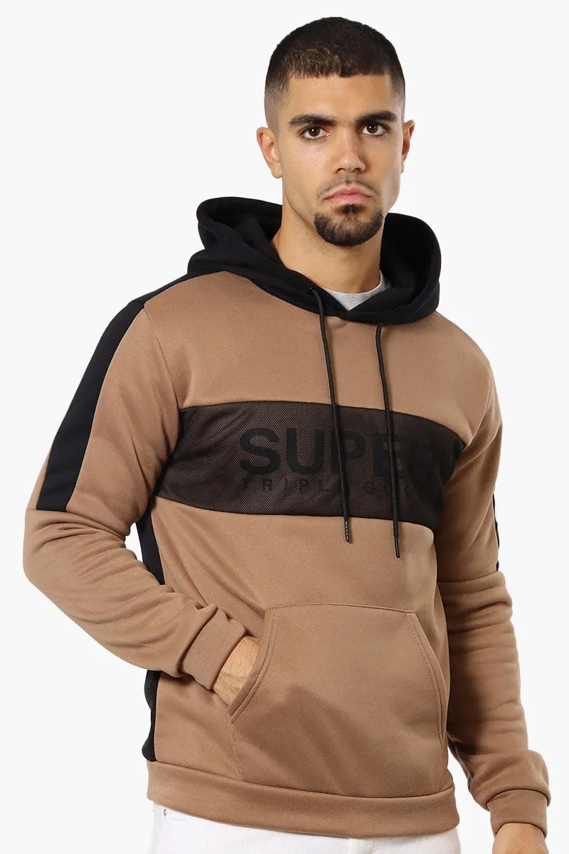 Super Triple Goose Mesh Insert Hoodie - Brown