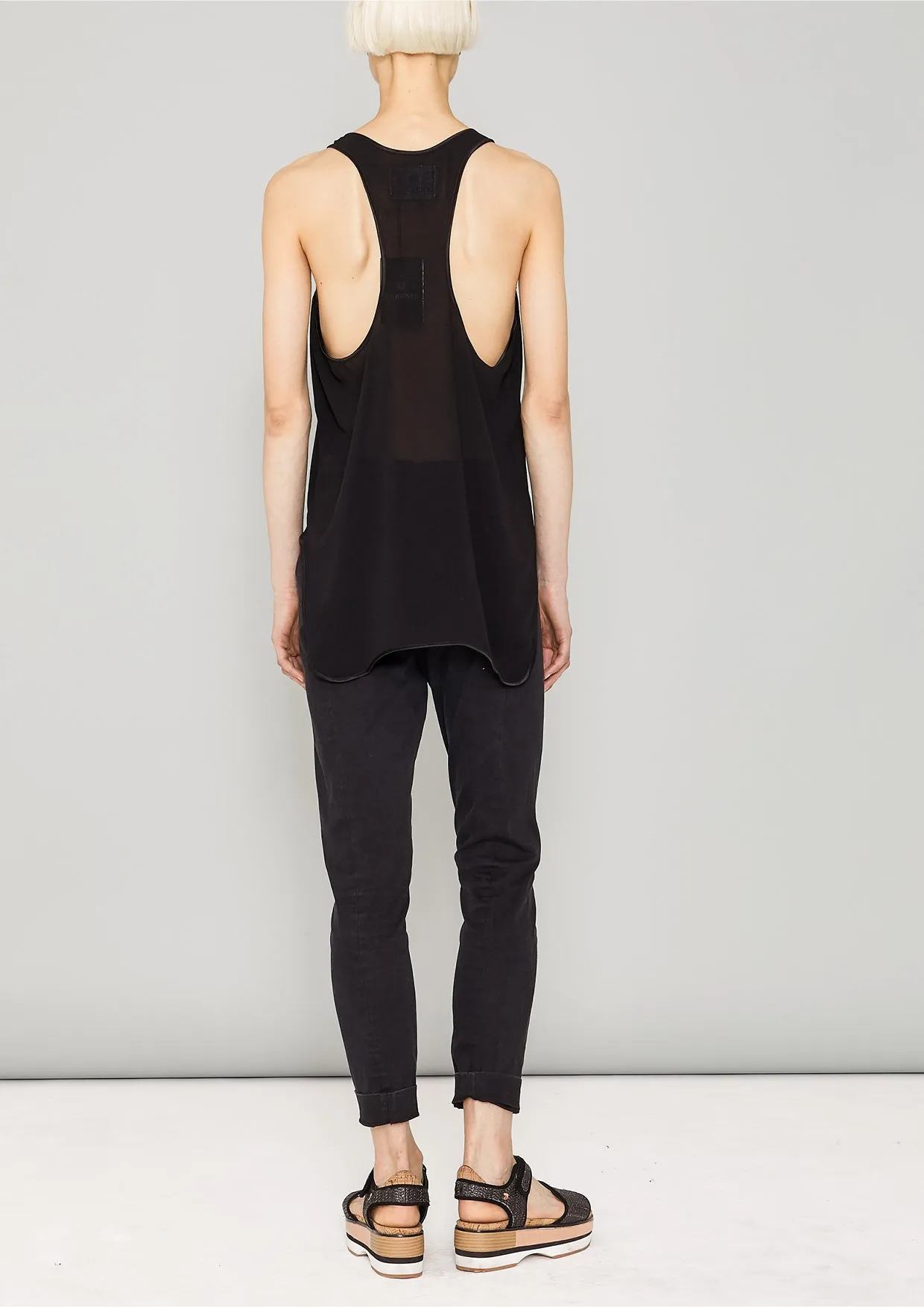 TANK TOP - VINTAGE GEORGETTE black