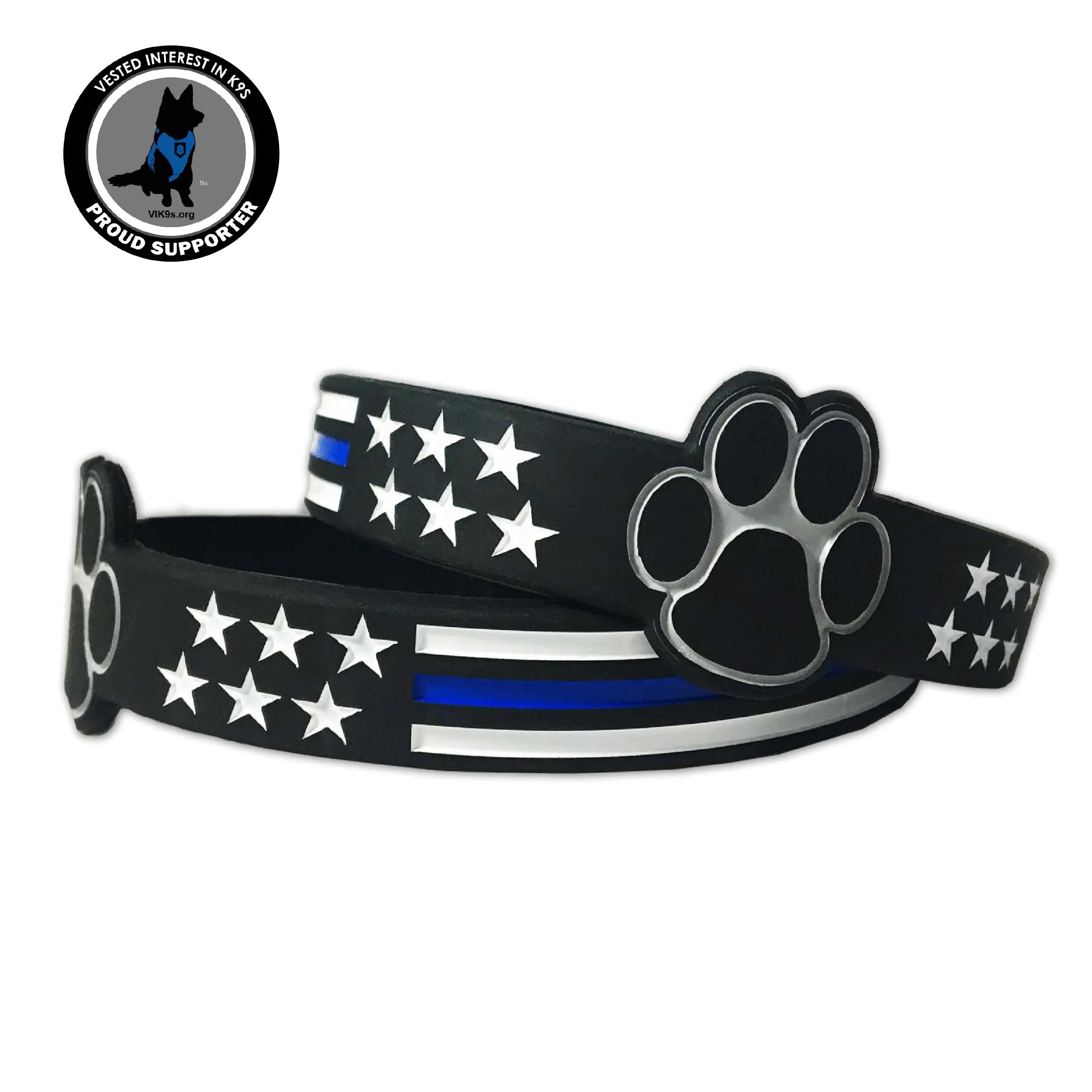 Thin Blue Line K9 Paw Bracelet