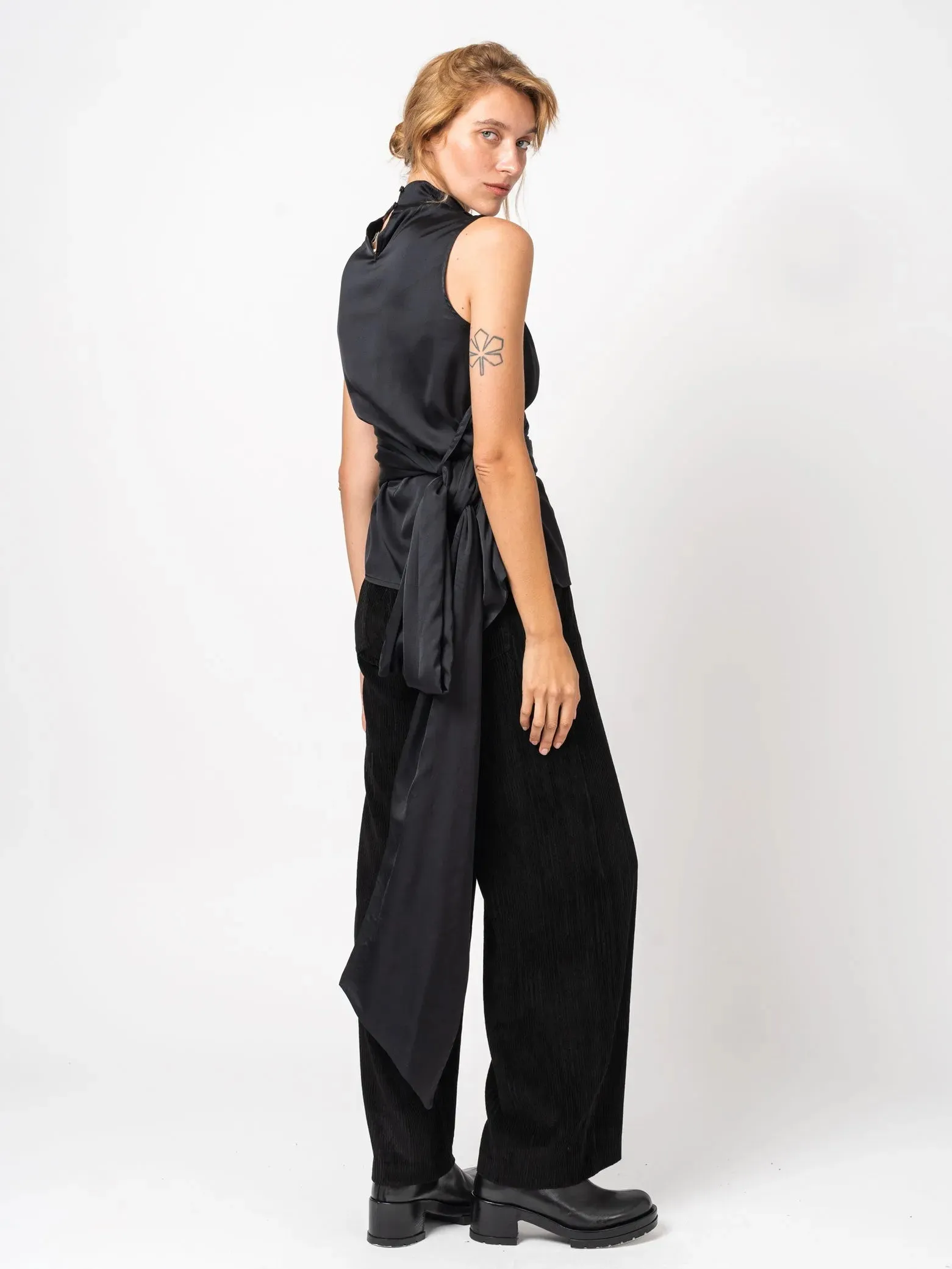 Wide-Leg Corduroy Pants