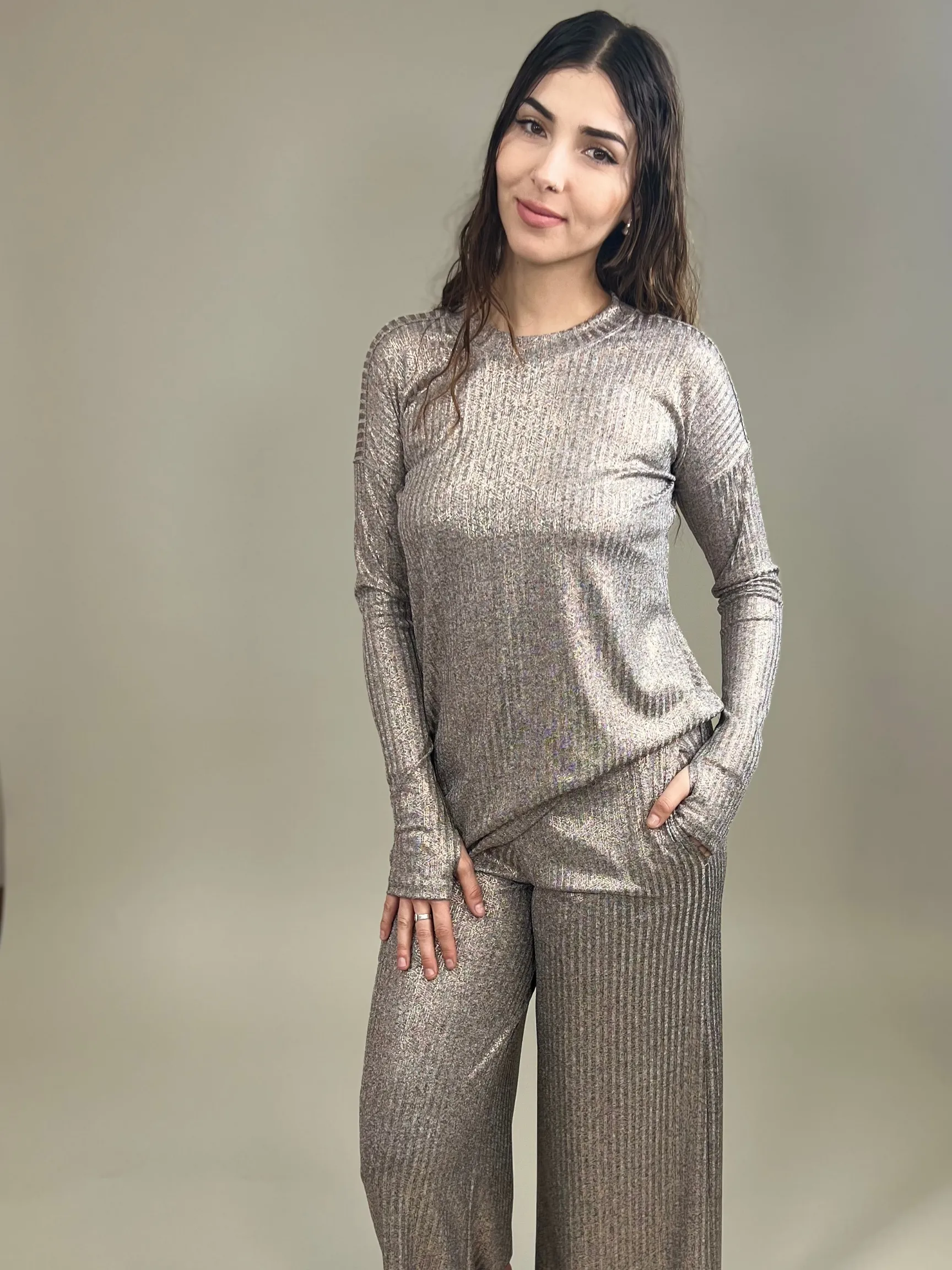 Wide Leg Lounge Pants- Stardust